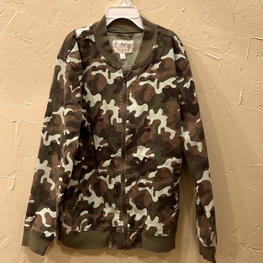 NWT Gymboree boys jacket, camo, size L 10/12